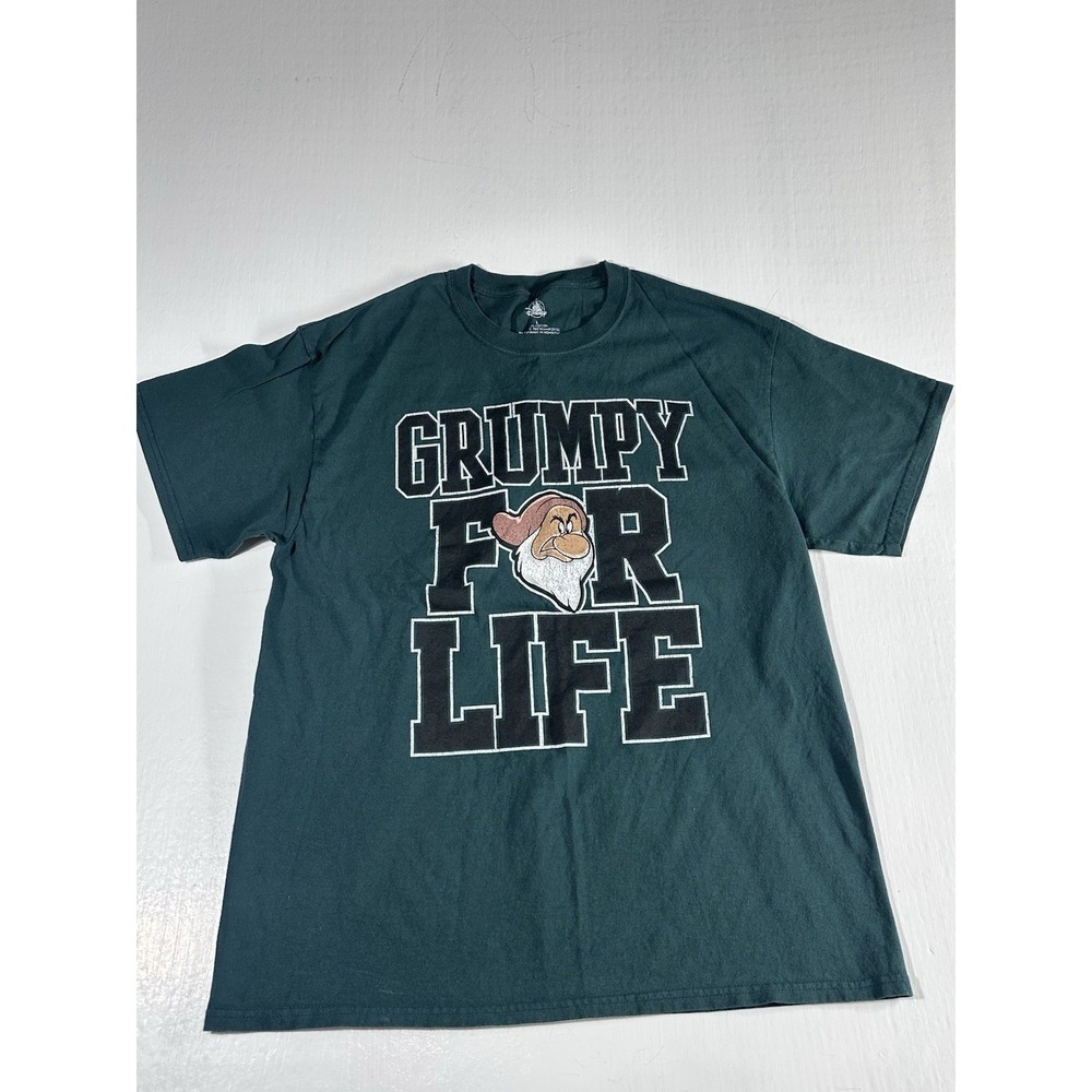 Disney Shirt Adult Large Green Grumpy For Life Snow White Parks Green Mens